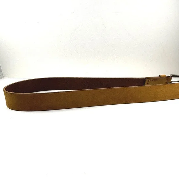 Timberland Leather Belt Mens 40 Tan Wheat Rugged Workwear Buckle - Picture 8 of 10